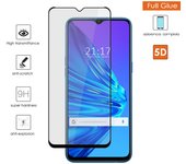 Tumundosmartphone Protector Cristal Templado Completo 5D Full Glue Negro para Realme 5 / 5s / 5i / 6i Vidrio