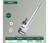 8/12/14/18 inch Pipe Wrench 40% Lighter Adjustable Aluminum Plumbing Wrench Heavy Duty Straight Pipe Wrenches Jaw Max Capacity