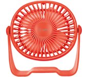 Ventilador GSC Evolution Mini Sobremesa USB Alua Ø15cm Blanco/Aguamarina/Negro/Coral - Base Estable