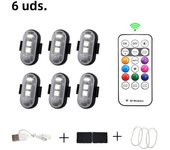 4pcs wireless remote control strobe light warning 7 color aircraft car motorcycle bicycle remote control drone flash indicator