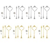 Juego de soporte de placa de pastel de corona de 3 niveles, accesorios de soporte de Hardware, Gadgets de cocina para boda y fiesta, plateado y dorado, 8 juegos