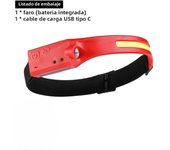 LED Headlamp Rechargeable Sensor Head Light Built-in Battery Head Flashlight Waterproof Outdoor Camping Fishing Running Lantern