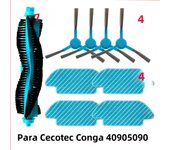 Main Roller Side Brush Mop Cloths Rag Replacement For Cecotec Conga 4090 4690 5090 5490 6090 Robotic Vacuum Cleaner Spare Parts