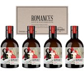 ROMANCES de Moral | Aceite de Oliva Virgen Extra. Botellas 250ml. X 4uds. (Variedades Arbequina, Picual, Coupage y Ecológico) | Nueva Cosecha 2023/2024 | Mejor AOVE de Calatrava | AOVE Gourmet Aceitunas Seleccionadas, Venta Directa y Producción Limitada