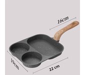 Medical Stone Four-hole Fried Egg Pot Household Non-stick Flat Bottom Egg Dumpling Pot Breakfast Eggs Hamburger Frying Pot Tools