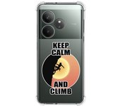 Tumundosmartphone Funda Silicona Antigolpes para Realme GT 6 / GT 6T 5G diseño Mujer Escalada Dibujos
