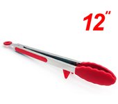 Pinzas para alimentos de silicona y nailon de grado alimenticio para barbacoa, juego de pinzas antideslizantes para parrilla