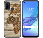 Tumundosmartphone Funda Gel Tpu para Oppo A53 / A53s diseño Madera 07 Dibujos