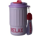 Termo Cafe,Vaso Termico 400ml,Taza de Café Aislada,Revestimiento de Acero Inoxidable + Pico Doble Para Beber,Prueba de Fugas, Para Regalos de CumpleañOs y Navidad(Rosa)