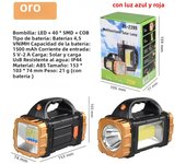 Solar Flashlight Hight Power Rechargeable Searchlight Multifunctional Portable Side Light Waterproof Multiple Lighting Modes