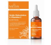 Natysal ELIXIR FACIAL Vitamina C+Acido Hialuronico 20ml - Serum y Esencia para la Regeneración Celular de la Piel