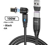 100W USB C To Type C Magnetic Cable 5A PD Fast Charger Cable Micro USB Cable For iPhone Macbook Xiaomi Huawei Samsung Realme