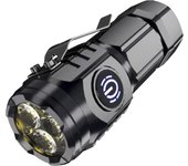 High Power LED Flashlight Torch Mini Portable Three-eye Multi-Function Flashlights Waterproof High Lumens Tactical Hunting Light