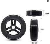 Luggage Wheel Replacement Suitcase For Wheel Trolley Rolling Durable Silent Belt Repair Tools Travel Accessories