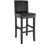 Tectake - Taburete de bar de poli piel , Taburete de calidad superior y excelente acabado , Ergonómico para un confort óptimo, también para espacios de tiempo más largos , Patas de madera maciza, lacado en brillo de alta calidad