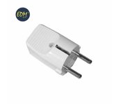 Clavija Schuko EDM 10/16A T/TL 4,8mm Blanca (Retractilada)