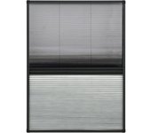 vidaXL Mosquitera Plisada de Ventana Contra el Sol Aluminio 80x120 cm Persiana Color Blanco,  Antracita, y mas