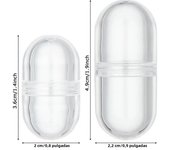 5Pcs/set Portable Empty Capsule Shell 3ml/6ml Hollow Clear Pill Case Plastic Bottle Tablet Medicine Splitters Holder Box