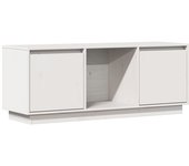 Mueble TV combinadoMueble para TV de madera maciza de pino blanco 110,5x35x44 cm