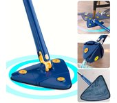 JUPPLIES Fregona Giratoria 360º Triangular Autoescurrible - Fregona Mopa para Limpiar Paredes y Azulejos - Fregona Muy Absorbente - Limpieza para Todo Tipo de Superficies