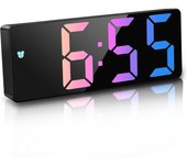 Reloj despertador digital, Pantalla LED large, funciona con Pilas, Alarma activada por Voz, función de despertador(No incluye Pilas)