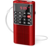 Mini Radio FM Portátil Con Altavoz Integrado Grabadora Y Batería Recargable De Larga Duración Radio Walkman MP3 De Mano Con Antena Fuerte