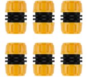 6 piezas de extensión de conector de manguera macho para junta de tubería de manguera de jardín (conector de reparación)