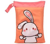 25cmx35cm Wetbag for Diapers Monkey Sloth Owl Prints Waterproof Mommy Bag Washable Reusable Diaper Bag with Two Zipper