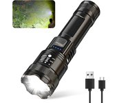 Strong Light Flashlight Portable Rechargeable Super Bright Outdoor Telescopic Zoom Searchlight Far Focus Household LED Lamp