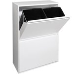 ARREGUI Cubo de Basura y Reciclaje de Acero de 4 Compartimentos | Cubos de Basura de Cocina | Contenedores de Reciclaje para Casa u Oficina | 4x17L (68L)