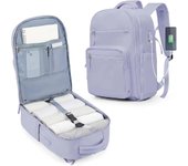 Mochila de Viaje Impermeable con Carga USB 14 Pulgadas Laptop Aprobada para Vuelo