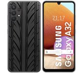 Tumundosmartphone Funda Gel Tpu para Samsung Galaxy A32 4G diseño Neumatico Dibujos