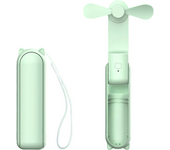 Mini Ventilador Portátil de 2000mAh: Enfriador Silencioso y Plegable con USB Recargable y Banco de Energía, Ideal para Oficina y Hogar