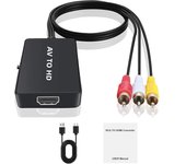 Cable adaptador de vídeo de Alta definición AV a HDMI, convertidor RCA a HDMI, soporte compuesto 1080p