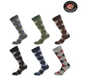 CARLOMAGNO - 51N Pack de 6 pares Calcetín hombre algodon calido rombos