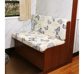 2pcs/set Elastic RV Dinette Cushions Covers Floral Print Spandex Armless Sofa Cover Camper Car Bench Cover Furniture Protector