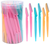 30Pcs/Bottle Eyebrow Razors With Container Facial Eye Brow Trimmer In Case Hair Removal Shaver Safe Blades Trimming Tools