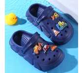 Breathable Clogs，With Cartoon Excavator Charms For Boys,  Lightweight Anti Slip Clogs For Indoor Outdoor Shower Beach Pool