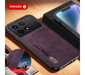 Retro Frosted Leather Magnetic Phone Cover For Poco X6 Pro 5G Case TPU Soft Frame Protect Fundas PocoX6 Poko Little X 6 Pro 6X