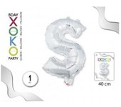 Globo Foil De Letras, En Color Plata Con Tamaño De 40CM. #Xoko Party #Letras #Globos.