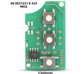 jingyuqin Smart Remote Key Circuit Board 2/3/4 Button 315/433MHZ 4D0837231A/E/K/R For Audi A3 A4 A6 A8 RS4 TT Allroad Quttro RS4