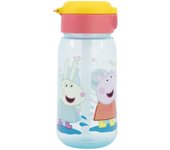 New Planet Home® - PEPPA PIG Botella Active 510ml | Botella Cantimplora Antogoteo y Pajita, para Agua, Zumos, etc, Libre de BPA, Fácil de Limpiar - Producto ORIGINAL CERTIFICADO con Sello y Garantía - New Planet Home · Convertimos tu casa en un Hogar