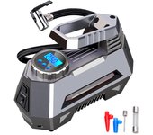 Portable Air Compressor Tire Inflator 150 Psi 12V DC Car Tire Pump With Digital Pressure Gauge Auto Bright Emergency Flashlight