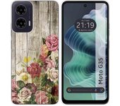 Tumundosmartphone Funda Silicona para Motorola Moto G35 5G diseño Madera 08 Dibujos