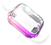 1pc Rainbow Watch Case For Apple Iwatch Series 7 6 5 4 Se 40mm 44mm Bumper Screen Protector Iwatch Series 3 2 1 38mm 42mm