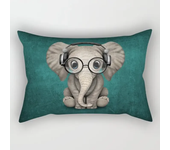 Cute little animals with headphones Plush pillowcase living Room  Throw Pillow Cushion Cover cushion covers 40x40,60x60 30x50