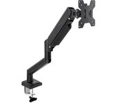 Tooq soporte de mesa con brazo articulado para monitor de 13”-34” - giratorio e inclinable - gestion de cables - peso max 10kg - vesa 100x100mm - color negro