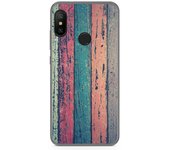 Tumundosmartphone Funda Gel Tpu para Xiaomi Redmi 6 Pro / Mi A2 Lite diseño Madera 10 Dibujos