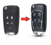 KEYYOU Modified Flip Key Shell For Chevrolet Cruze For OPEL Insignia Astra J Zafira Replacement 2/3/4/5 Buttons