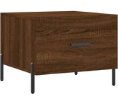 vidaXL Mesa de centro madera contrachapada 50x50x40 cm Blanco, Negro, Blanco brillante Mesita de Salón o Comedor o Auxiliar Mesa de Café Meuble Salón